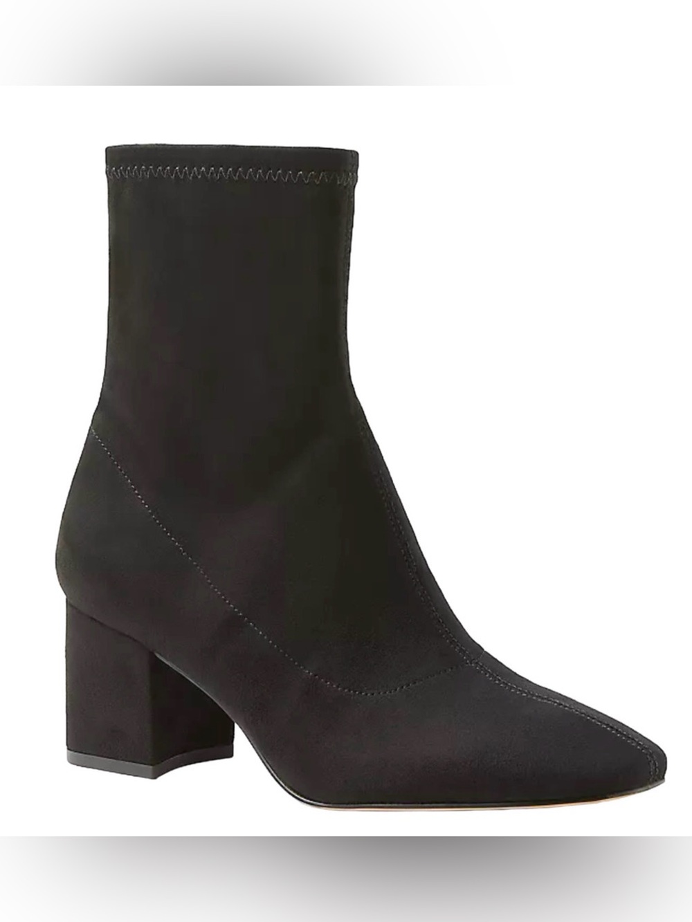 NEW ANN TAYLOR BLACK HEEL STRETCH BOOTIE BOOTS SIZE 7